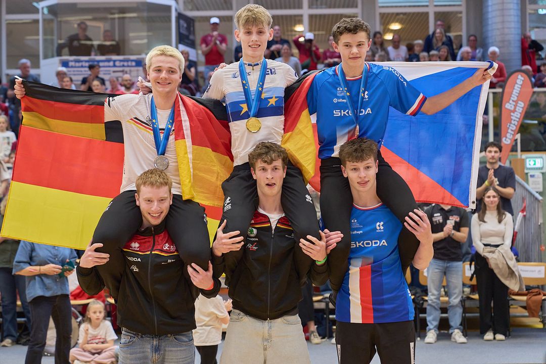 EM U19 Hallenradsport: Ebnat verteidigt Titel im 4er, Gold für Fink/Gerlach und Silber für Maximilian Keller