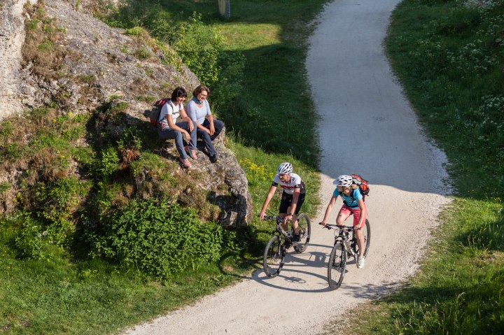 wanderer und radfahrer im wental front embed